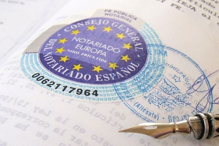 Notary stamp to give Power of Attorney for a visa or NIE application. Mortgages, legal, residency and to sell your home