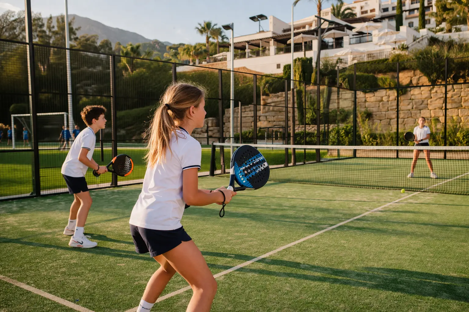 Children playing sport after school in Benahavís on the Costa del Sol