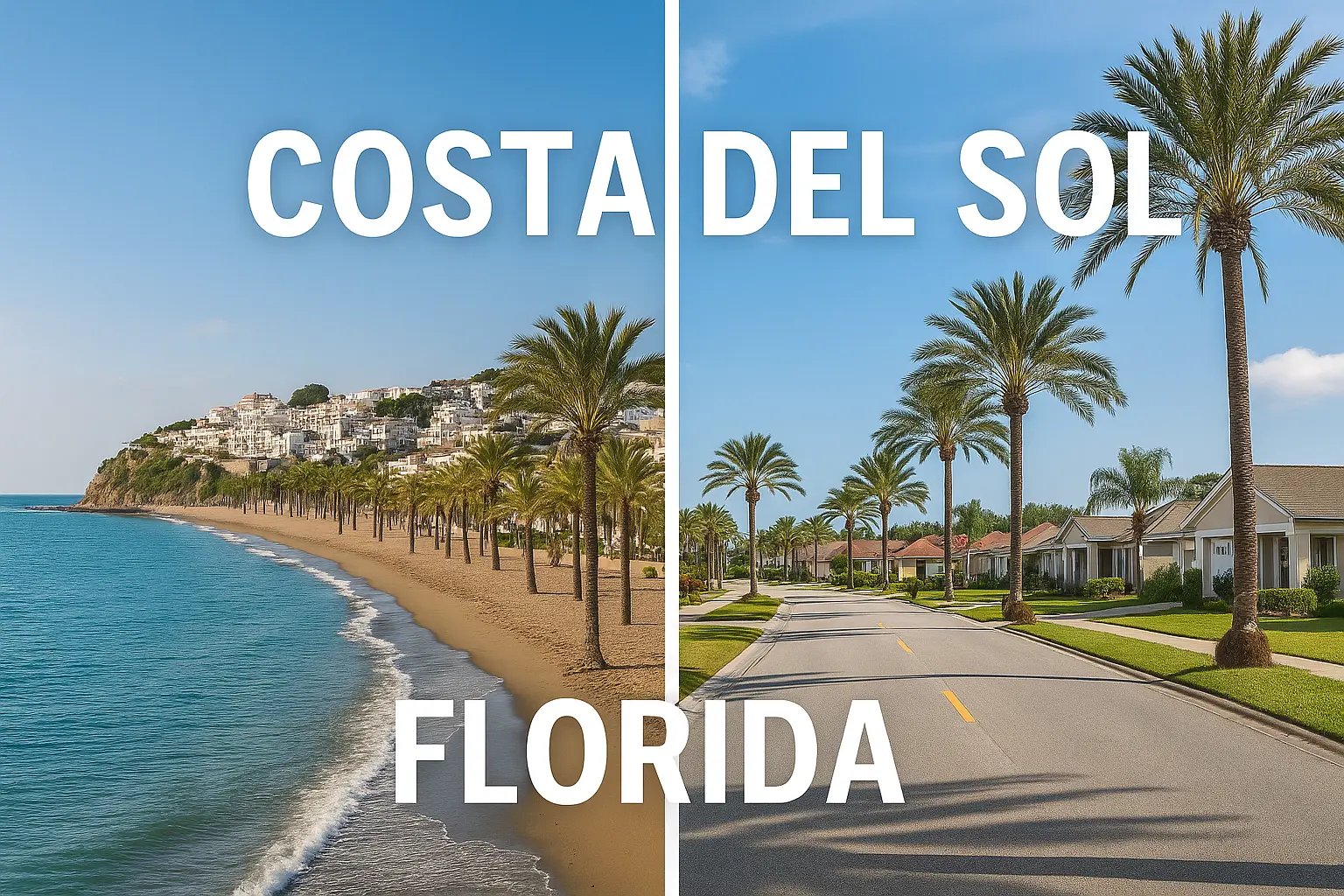 Retiring in Florida vs Costa del Sol with Mediterranean coastline and Florida retirement community