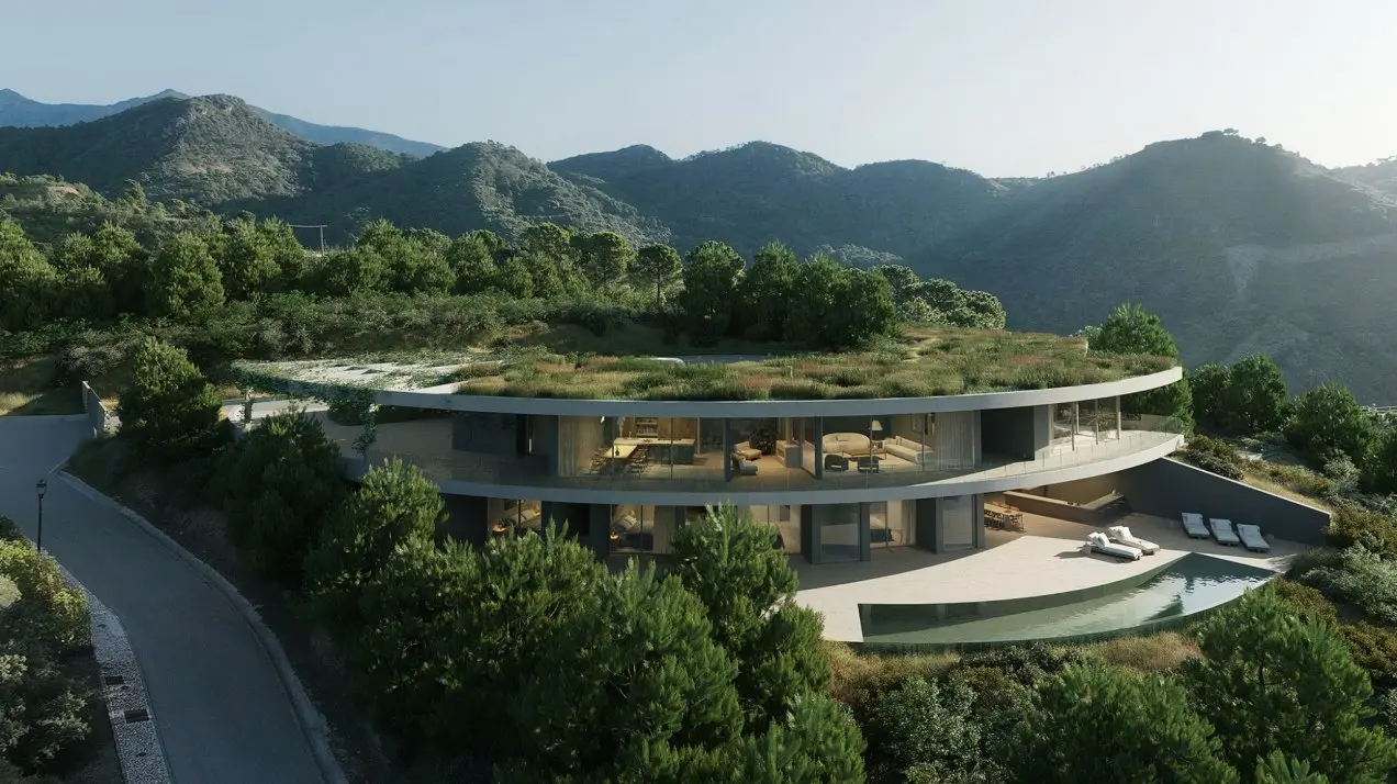 Sustainable property Benahavís with eco-friendly villa design and mountain views