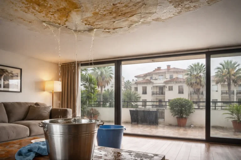 water damage in Spanish apartment