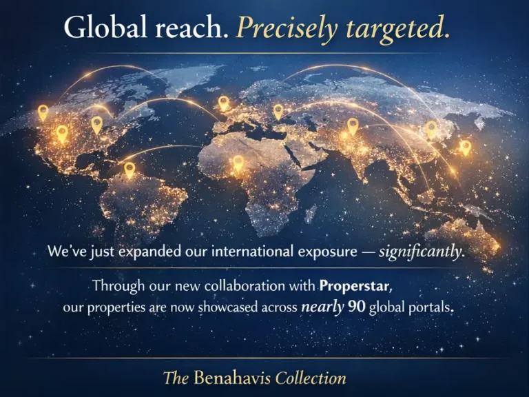 Global property marketing for sellers. International property marketing and global portal exposure for luxury homes on the Costa del Sol